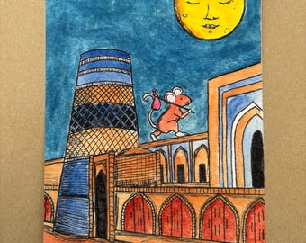 Mouse in Uzbekistan - A5 art print