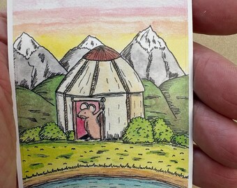 Art Sticker - Mad Mouse in Kyrgyzstan