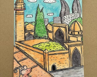 Mouse in Azerbaijan - A5 art print