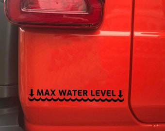 Max Water Level Vinyl Decal