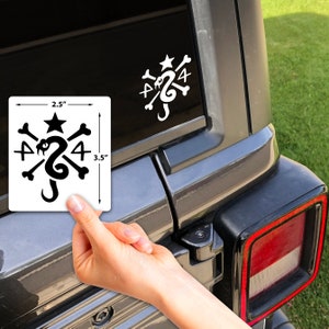 Snake & Crossbones Offroad 4x4 Vinyl Decal Sticker