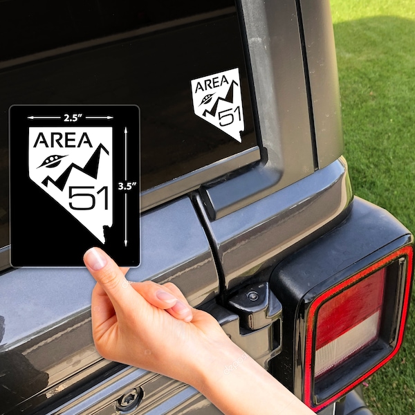 Area 51 UFO Vinyl Decal Sticker for 4x4 and Adventure Vehicles