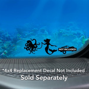 Mermaid’s Octopus Vinyl Decal for 4x4 & Car Windshields.