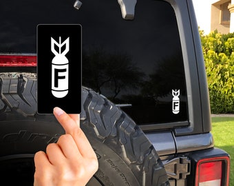 F Bombs Away! Fun Vinyl Decal