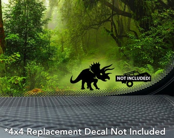 Triceratops Vinyl Sticker for your Off-road Vehicle and 4x4  windshield.