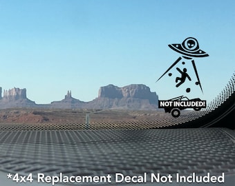 UFO Alien Abduction for 4x4 Offroad Vehicles and Car Windshield Vinyl Decal