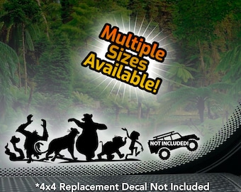Jungle Boy and Animal Friends Decal for 4x4 Off-road or Other Vehicle Windshields