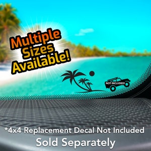 Palm Tree Paradise 4x4 Off-road & Car Windshield Decal Sticker