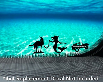 Mermaid's Pet 4x4 Off-road and Car Windshield Vinyl Decal