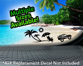 Beach Paradise 4x4 & Car Windshield Vinyl Decal Sticker