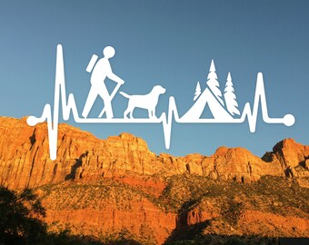 Hiking Buddy Vinyl Decal – Dog, Camping, and Outdoor Adventure