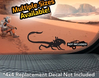 Alien Xenomorph 4x4 Offroad & Car Windshield Vinyl Sticker Decal