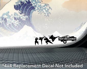 Uh Oh, Ninjas! Chaser Decal for  Off-road Vehicle and 4x4 Windshields