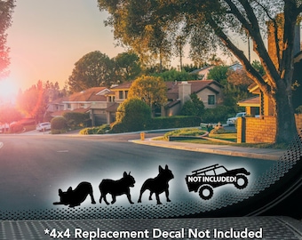 Swarm of Frenchies Vinyl Decal for 4x4 Off-road & Car Windshields