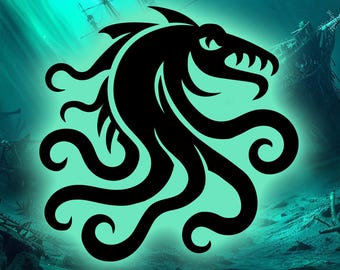 Kraken Sea Monster Decal for 4x4 Off Road Vehicles, Water Bottles, and Laptops