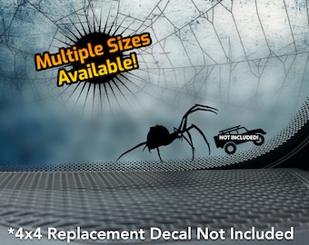 Black Widow Spider Vinyl Decal for 4x4 Off-road and Car Windshields