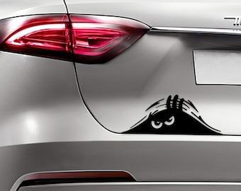 Peeking Monster Eyes Vinyl Decal Sticker