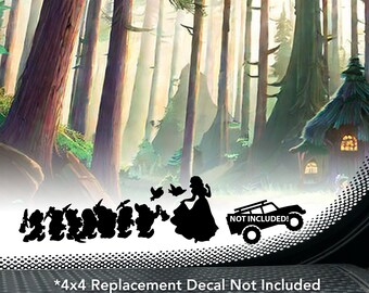 Forest Princess and her several short friends decal for 4x4's