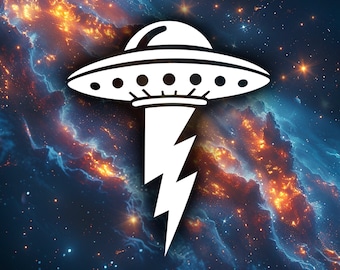 UFO - Lightning Fast Flying Saucer Decal for 4 x 4 Off Road Vehicles