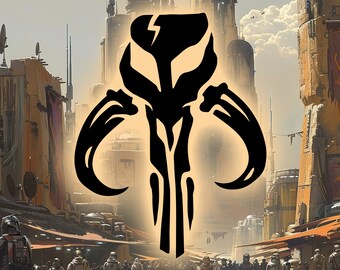 Mythosaur Skull from the Mandalorian Vinyl Decal