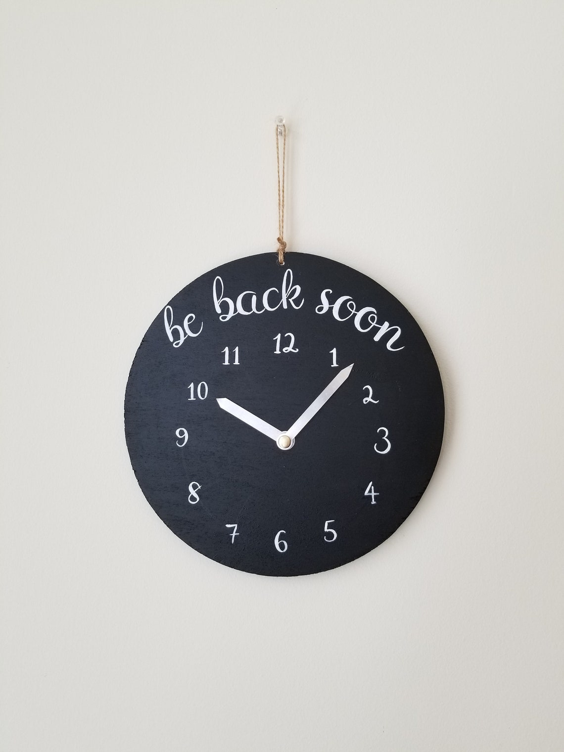 Be Back Soon Sign Will Return Clock Sign Hand Painted Sign - Etsy
