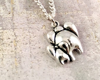 Elephant Necklace Mother Daughter, New mom elephant jewelry, Mother Child, Mother Son Jewelry, Elephant  jewelry, for mother, push present