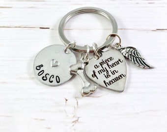 Memorial Keychain, Dog memorial,  Pet Sympathy keyring, puppy, loss of pet keychain, fur baby, loss of dog, man's best friend