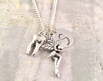 Tooth Fairy Necklace, Tooth Fairy Jewelry, tooth charm necklace, Pixie Jewelry, Fairy Necklace, Tooth fairy gift, tooth necklace