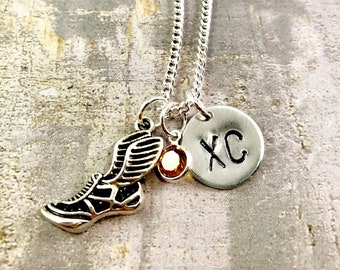 Track shoe charm Necklace, track and field necklace, XC, cross country, sprinter necklace, track coach, running necklace, coaches gift