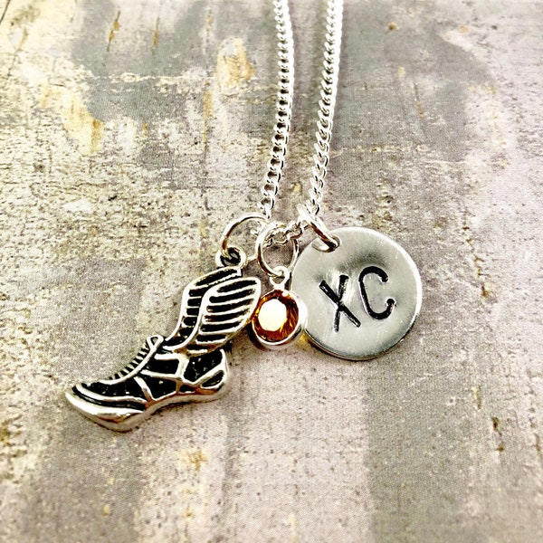 Track shoe charm Necklace, track and field necklace, XC, cross country, sprinter necklace, track coach, running necklace, coaches gift