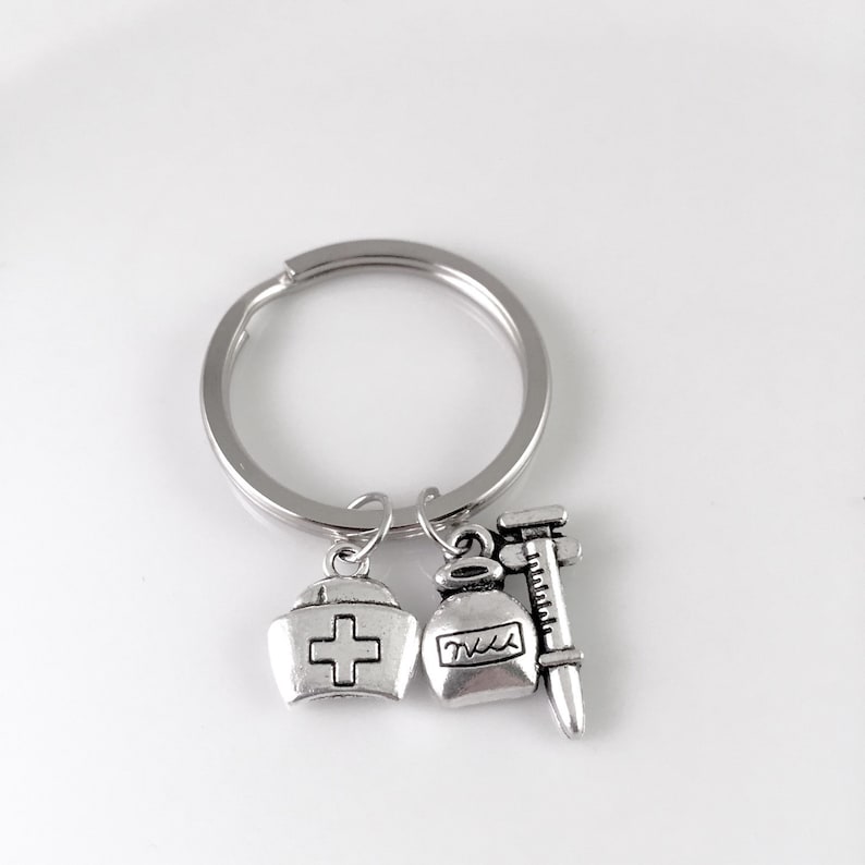 Nurse keychain syringe keychain nurses hat keychain nurse Etsy