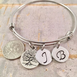 Family Tree Bracelet, Initial Bracelet, Mothers Day Gift, Mother's bracelet, For Grandma, Name bracelet, Sister, New Mom, personalized zdjęcie 5