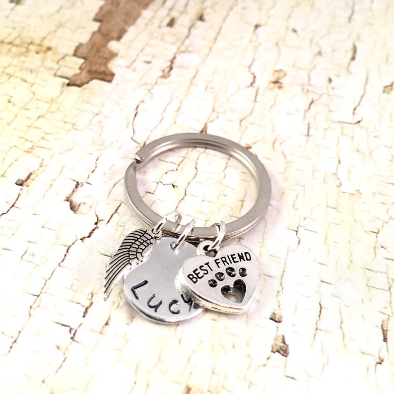 Pet Memorial Keychain Dog Memorial Pet Sympathy Keyring Dog Etsy