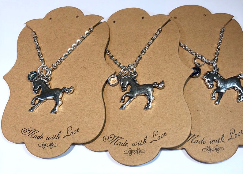 Personalized Horse Necklace Mustang Necklace Horse Charm Etsy