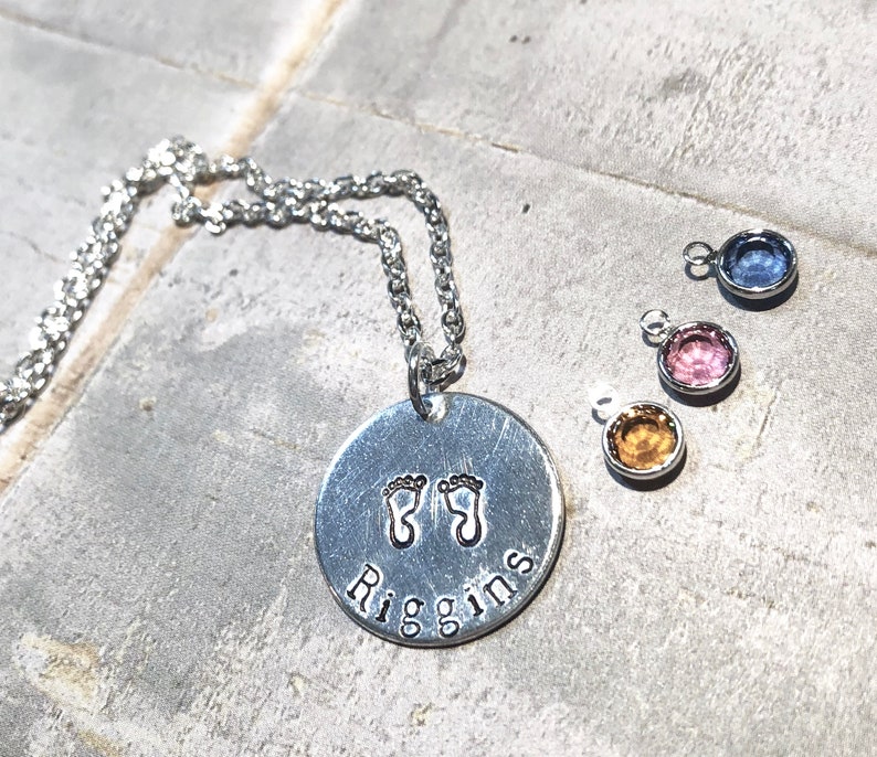 Baby Name Necklace New Mom Necklace Child Memorial Gift Etsy