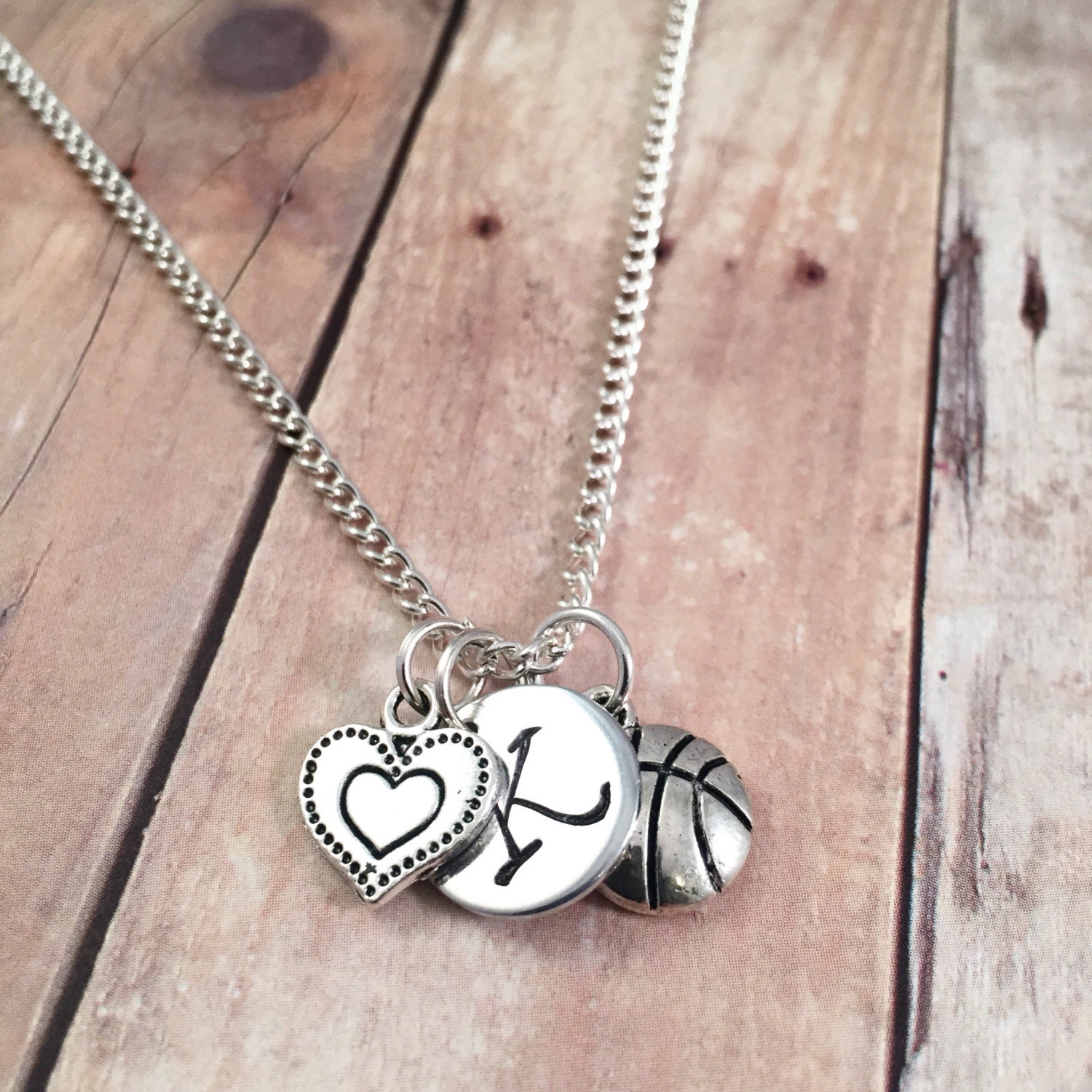 Personalized Basketball Necklace Personalized Sport Necklace Etsy