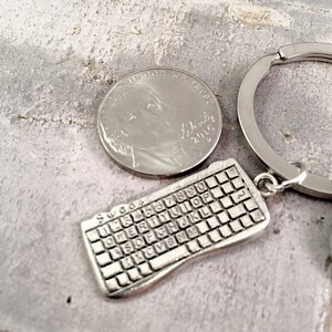 Best Dad Keychain, Father's day keychain, Computer Science, Keyboard charm, geeky keychain, for dad keychain, techy keychain, I. T. Keychain image 3