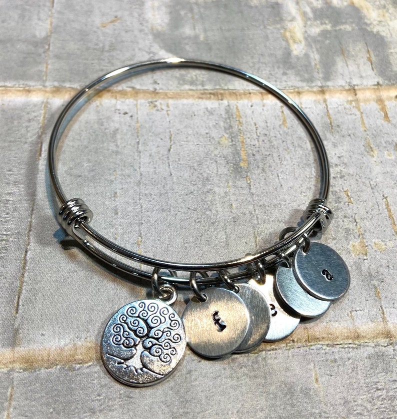 Family Tree Bracelet, Initial Bracelet, Mothers Day Gift, Mother's bracelet, For Grandma, Name bracelet, Sister, New Mom, personalized image 6