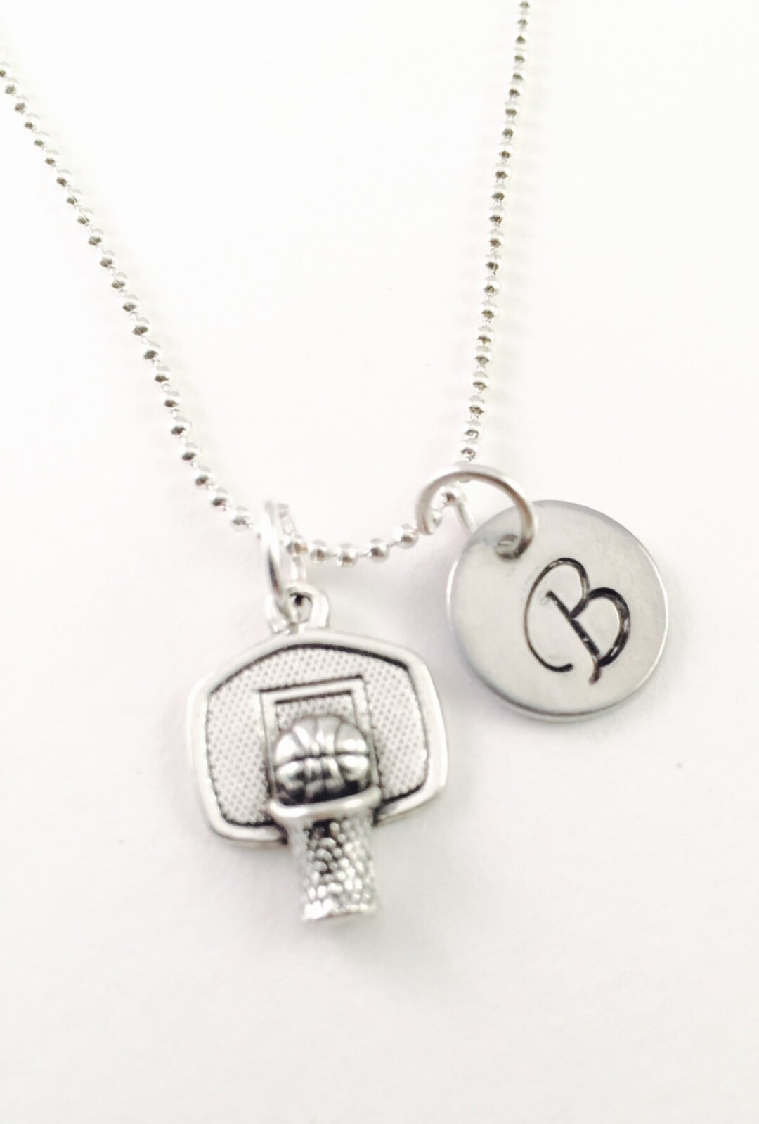 Basketball Charm Necklace Personalized Sport Necklace Sport Etsy
