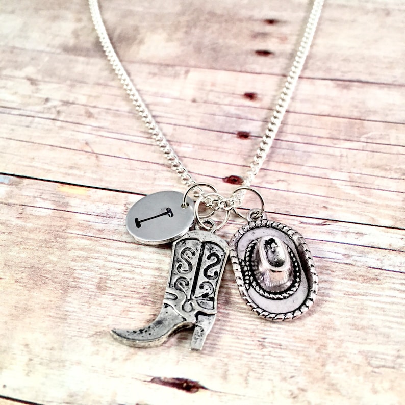 Cowgirl Charms Country Girl Necklace Country Charms Cowboy Etsy