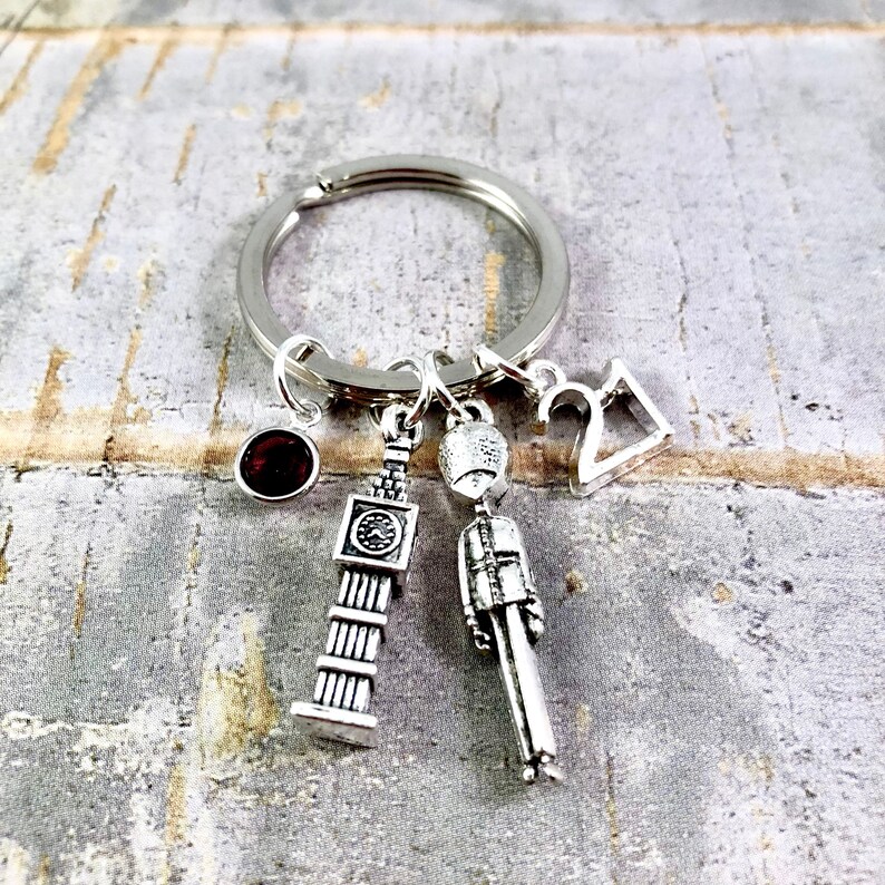 21st Birthday Keychain - Silver Plated Charm Key Ring, Twenty First Birthday Gift For Women & Men