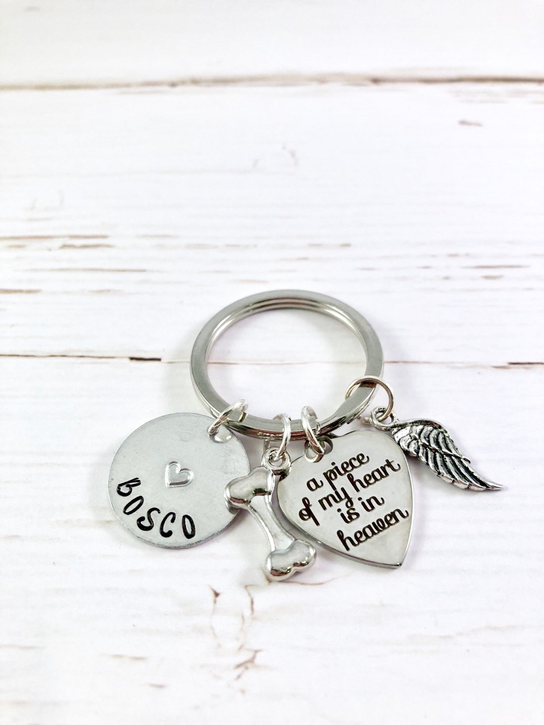 Memorial Keychain Dog Memorial Pet Sympathy Keyring Puppy Etsy