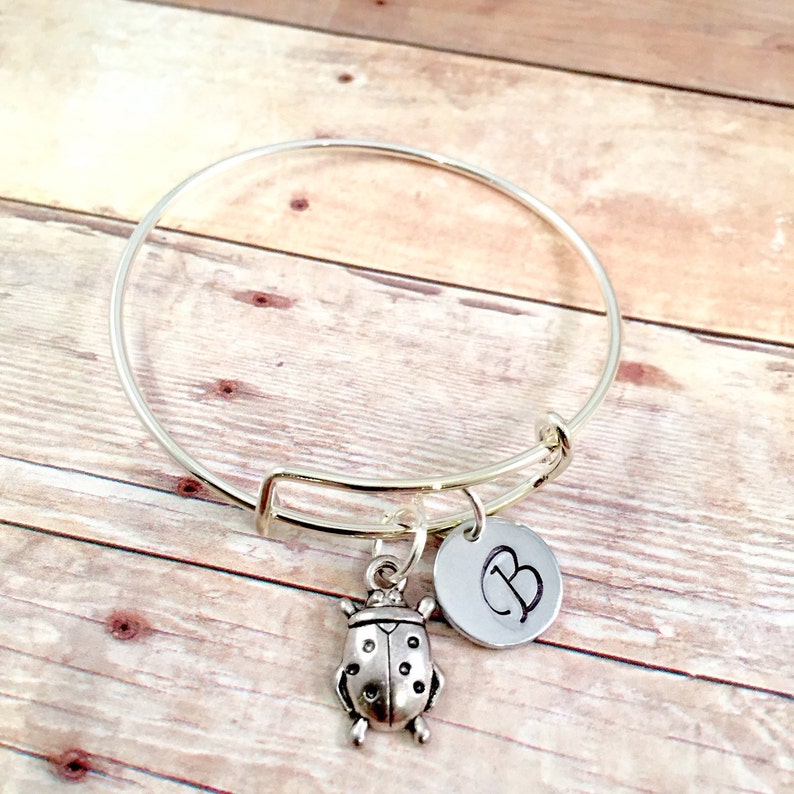 Little Girl bracelet personalized initial charm bracelet Etsy