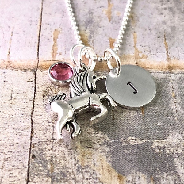 Personalized Unicorn Necklace, Initial unicorn necklace, personalized jewelry, unicorn necklace, girl gift, gift for her