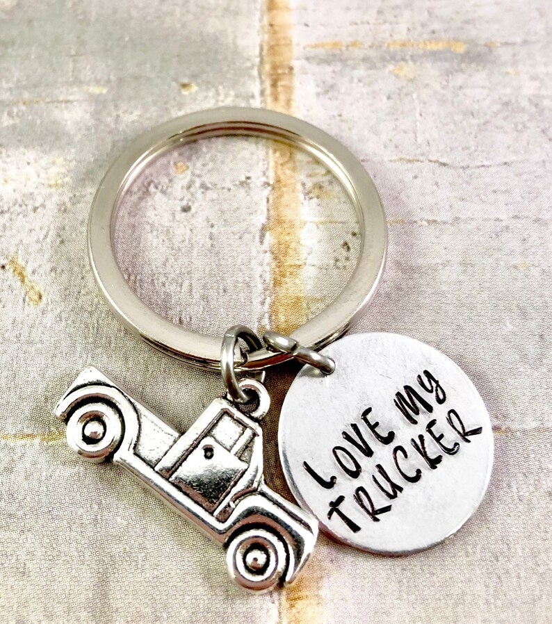 Pickup truck Keychain Trucker life Drive Safe Truck Driver Etsy