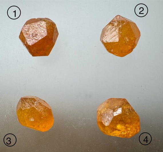 SPESSARTINE Raw Crystals Mandarin Garnet Garnet Spessartine