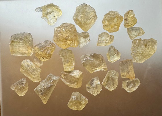 Yellow SCAPOLITE Rough Crystals (50gr) Yellow Scapolite Crystal