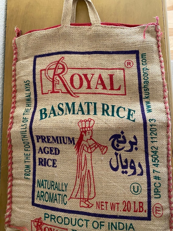 RICE FLOUR SACK Zippered Tote / Bag / Purse