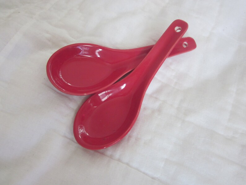 RED SPOONS Soup or Taster