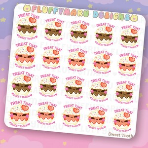 Sweet Tooth || Planner Stickers, leuke Stickers voor Erin Condren (ECLP), Filofax, Kikki K, enz. || DPS231